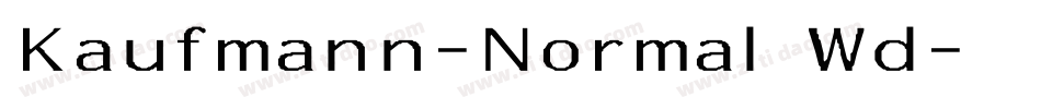 Kaufmann-Normal Wd字体转换